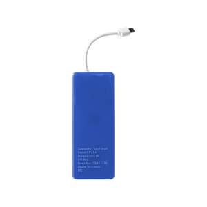Портативное зарядное устройство Current, 1200 mAh, ярко-синий