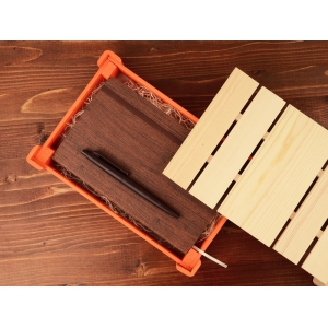 Подарочная деревянная коробка, оранжевый