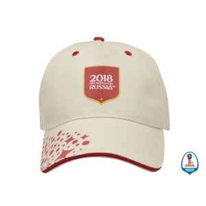 Бейсболка 2018 FIFA World Cup Russia™, бежевый/красный