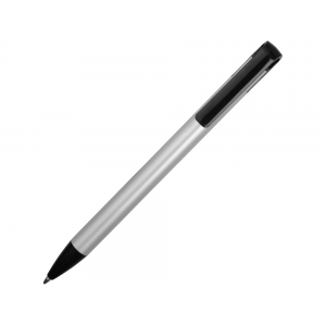 Ручка металлическая шариковая Loop, серебристый/черный