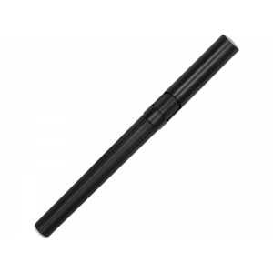 Ручка пластиковая шариковая трехгранная Nook с подставкой для телефона в колпачке, черный/белый