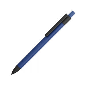 Ручка металлическая soft-touch шариковая Haptic, синий/черный