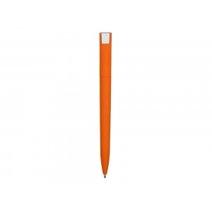 Ручка пластиковая soft-touch шариковая Zorro, оранжевый/белый