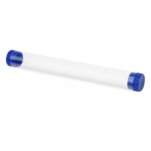 Футляр-туба пластиковый для ручки Tube 2.0, прозрачный/синий