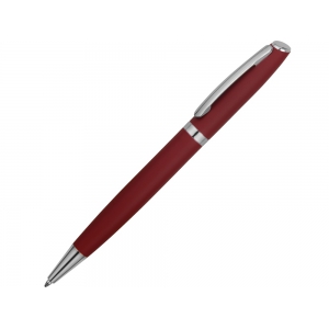 Ручка металлическая шариковая Flow soft-touch, красный/серебристый