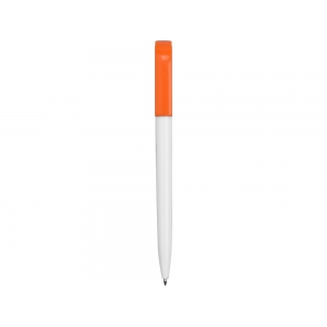 Ручка пластиковая шариковая Миллениум Color CLP, белый/оранжевый