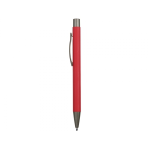 Ручка металлическая soft touch шариковая Tender, красный/серый