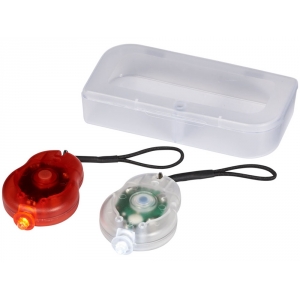 Велосипедный фонарь Zeta в футляре, 2 шт, прозрачный