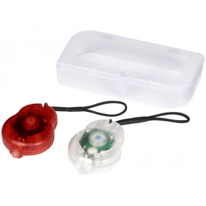 Велосипедный фонарь Zeta в футляре, 2 шт, прозрачный