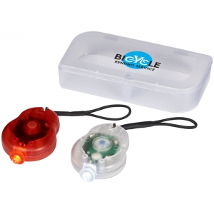 Велосипедный фонарь Zeta в футляре, 2 шт, прозрачный