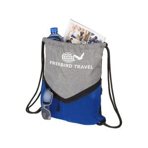 Спортивный рюкзак-мешок, серый/синий