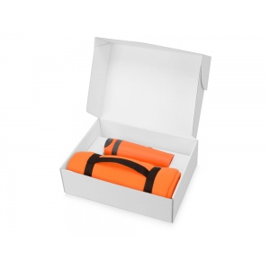 Подарочный набор Cozy с пледом и термокружкой, оранжевый