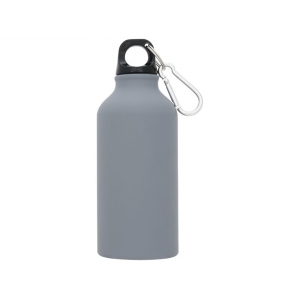 Матовая спортивная бутылка Oregon с карабином и объемом 400 мл, серый