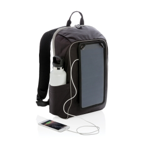 Походный рюкзак с солнечной батареей, черный