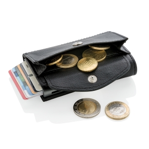 Кошелек с отделением для монет и держателем для карт C-Secure RFID, черный