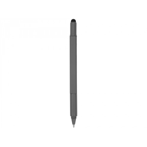 Ручка шариковая металлическая Tool, серый. Встроенный уровень, мини отвертка, стилус
