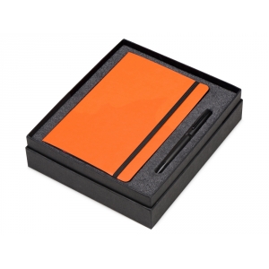 Подарочный набор Bruno Visconti Megapolis Soft: ежедневник А5 недат., ручка шарик., оранжев/черный