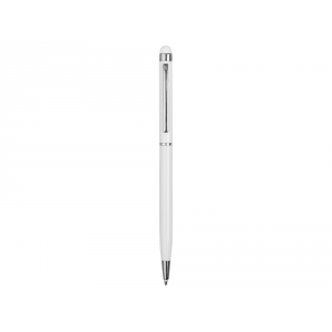 Ручка-стилус металлическая шариковая Jucy, белый