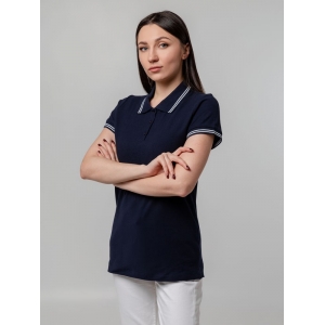 Рубашка поло женская Virma Stripes Lady, темно-синяя