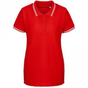 Рубашка поло женская Virma Stripes Lady, красная, размер L