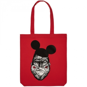 Холщовая сумка Monkey Mouse, красная