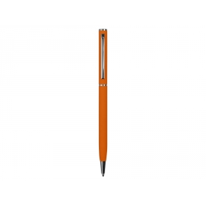 Ручка металлическая шариковая Атриум с покрытием софт-тач, оранжевый