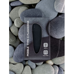 Флешка Pebble Type-C, USB 3.0, черная, 32 Гб