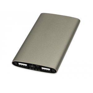 Портативное зарядное устройство Мун с 2-мя USB-портами, 4400 mAh, бронзовый (Р)