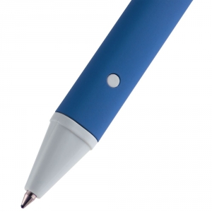 Ручка шариковая Button Up, синяя с белым