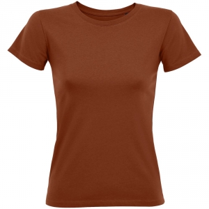 Футболка женская Regent Fit Women, коричневая (терракотовая)