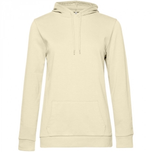 Толстовка с капюшоном женская Hoodie, светло-желтая, размер L