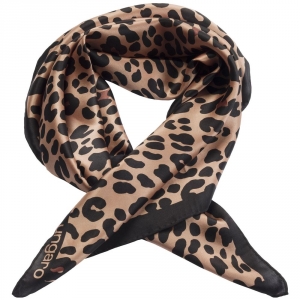 Платок Leopardo Silk, коричневый