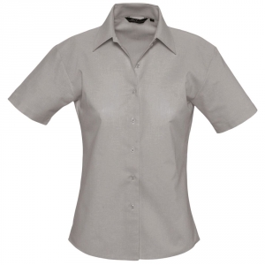 Рубашка женская с коротким рукавом Elite серая, размер XL