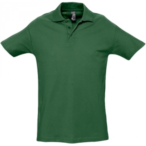 Рубашка поло мужская Spring 210 темно-зеленая, размер M