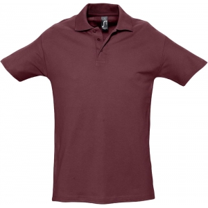 Рубашка поло мужская Spring 210 бордовая, размер XXL