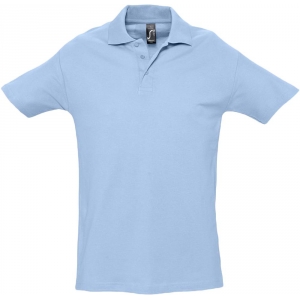 Рубашка поло мужская Spring 210 голубая, размер L
