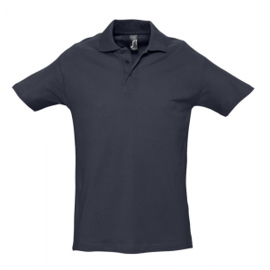 Рубашка поло мужская Spring 210 темно-синяя (navy), размер L