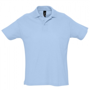 Рубашка поло мужская Summer 170 голубая, размер M