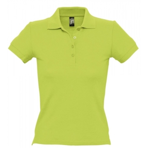 Рубашка поло женская People 210 зеленое яблоко, размер XXL