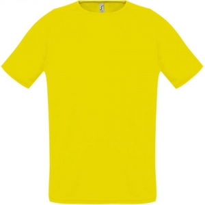 Футболка унисекс Sporty 140 лимонно-желтая, размер XL