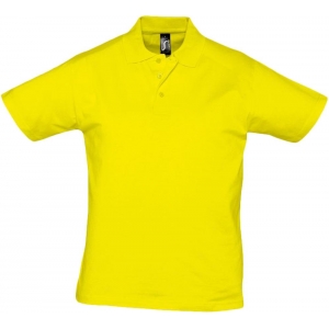 Рубашка поло мужская Prescott men 170 желтая (лимонная), размер L