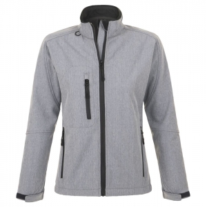 Куртка женская на молнии Roxy 340, серый меланж, размер XXL
