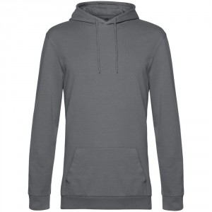 Толстовка с капюшоном унисекс Hoodie, серая (стальная), размер S