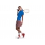 Рубашка поло Backhand женская, небесно-синий/белый