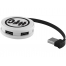 USB Hub Round, на 4 порта, белый/черный