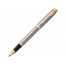 Ручка роллер Parker IM Core Brushed Metal GT, серебристый/золотистый