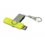 Флешка с  поворотным механизмом, c дополнительным разъемом Micro USB, 16 Гб, желтый
