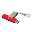 Флешка с  поворотным механизмом, c дополнительным разъемом Micro USB, 64 Гб, красный