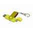 Флешка с поворотным механизмом, c дополнительным разъемом Micro USB, 16 Гб, желтый