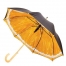 Зонт-трость Апельсин механический с деревянной ручкой